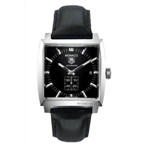 TAG Heuer Monaco Calibre 6 Automatic Stainless Steel / Black / Calf